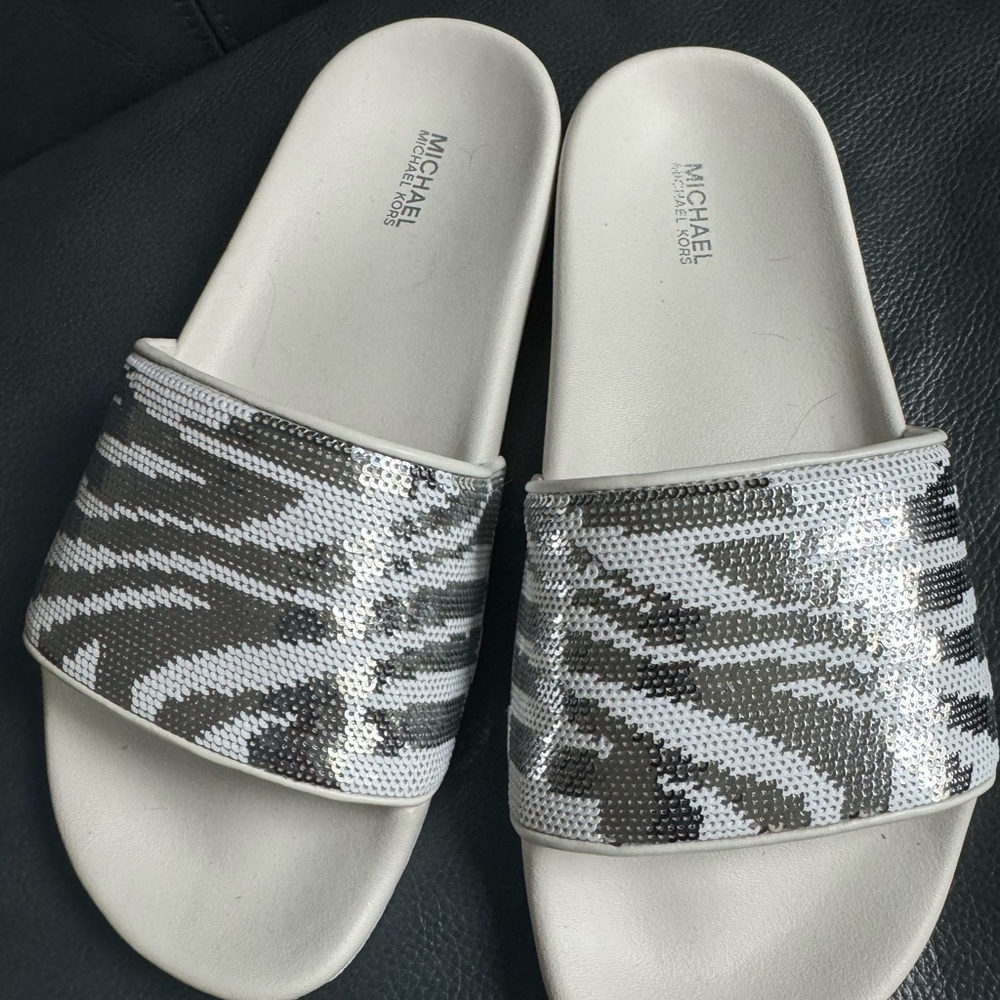 Michael Kors slides size 8. Brand new in original box.